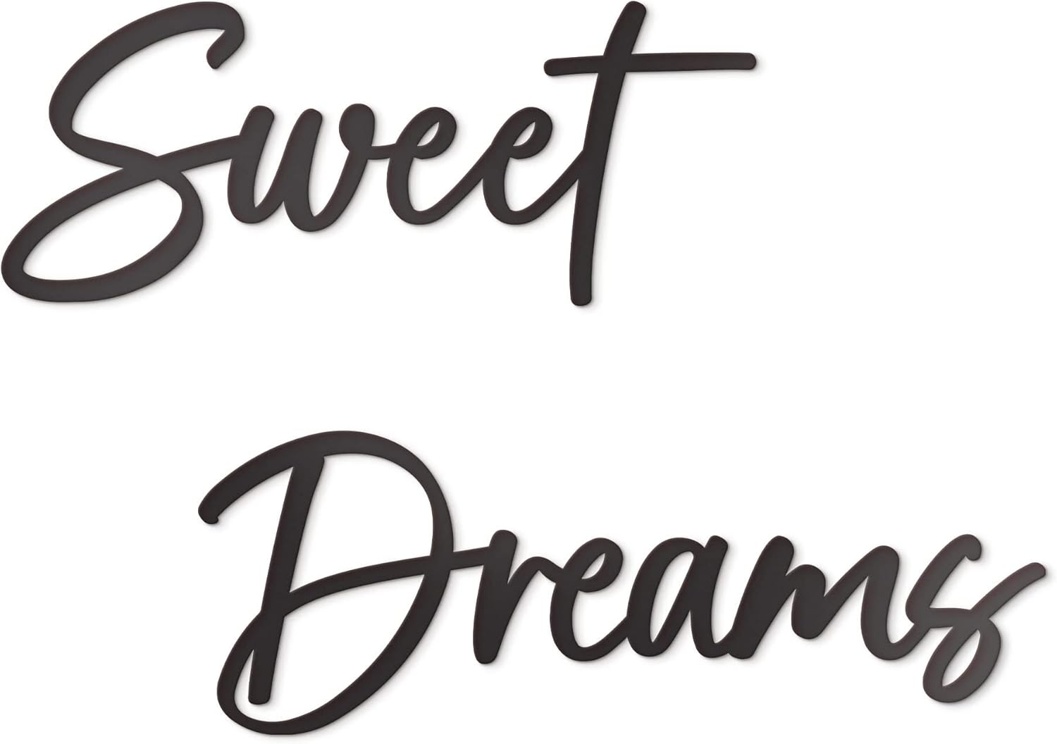 Vivegate Sweet Dreams Metal Sign Wall Art Decor - 35"X8" Black Modern Sweet Dreams Farmhouse Signs for Hanging Above Bed Wall Decor for Bedroom