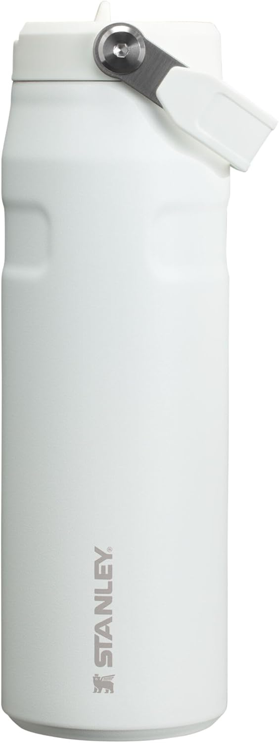 Stanley 24oz IceFlow Aerolight Stainless Steel Water Bottle with Flip Straw 2.0 - Frost: Portable Drinkware, Plastic Lid