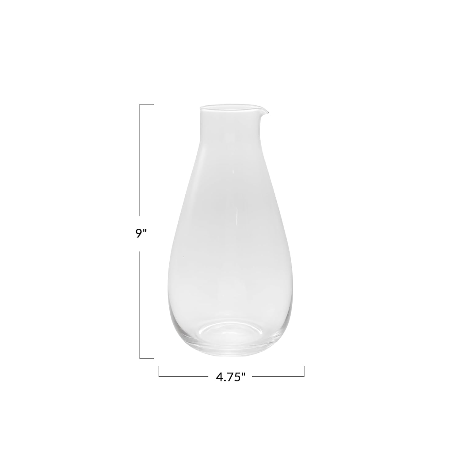 Bloomingville 48-Ounce Glass Water Carafe, Clear