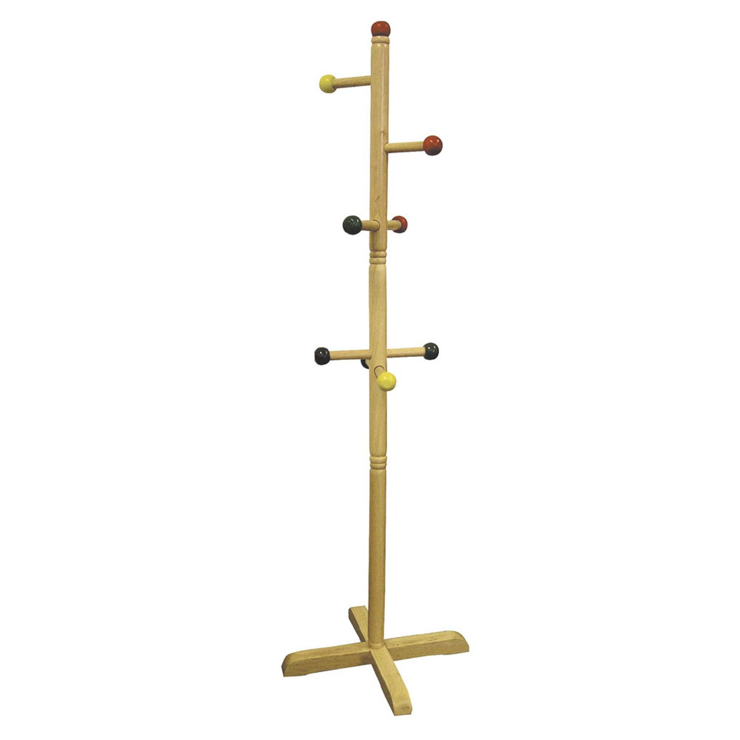 Ore International Kids’ Primary-Color 8-Peg Coat Rack