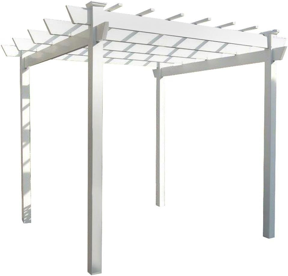 DuraTrel Kingston 7' x 7' White Vinyl Pergola
