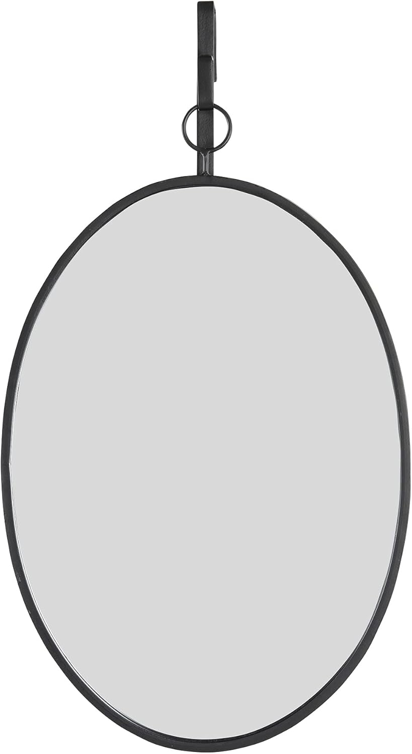 16 in. W x 26 in. H Framed Distressed Gold Decorative Mirror