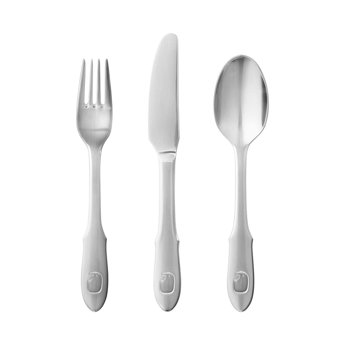 Elephant Engraved Stainless Steel Children's 3-Piece Cutlery Set