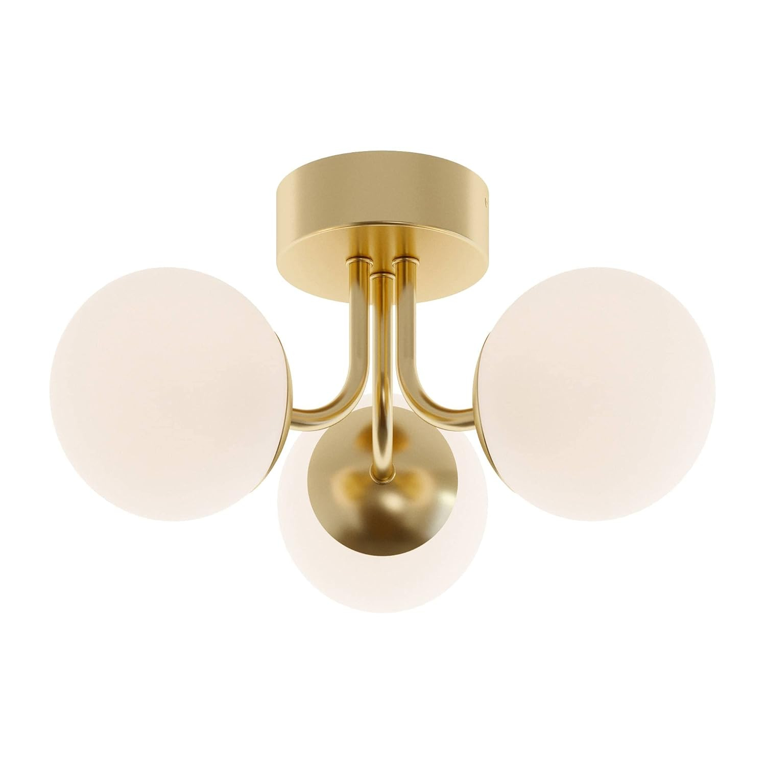 Satin Nickel 15.5" Modern LED Semi-Flush Indoor/Outdoor Light