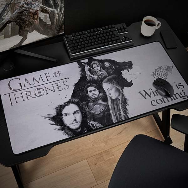 Game of thrones XXL Mouse Pad 35 in x 15.7 in - Gift Game of throns gaming desk pad 90 mm x 40 mm - official licensed