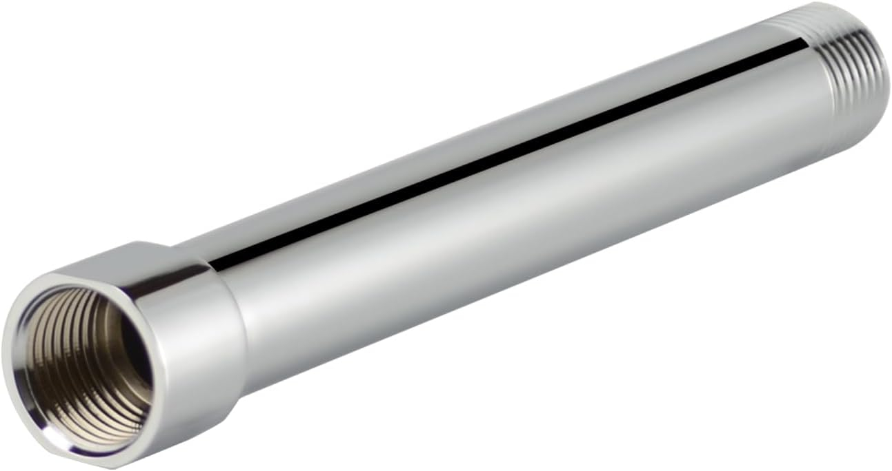 Purelux Shower Arm Extension, 6 inches Shower Head Extender Water Outlet Lowers Existing Shower Head, Chrome Finish Made of Solid Stainless Steel