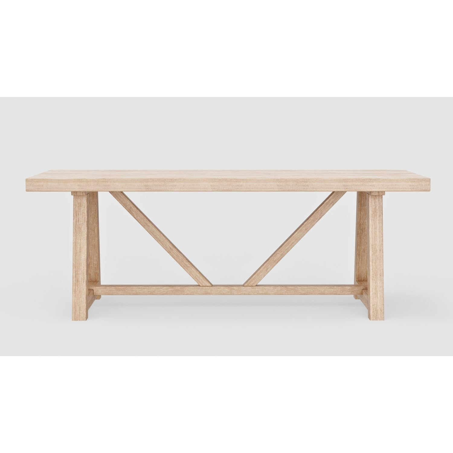Alpine Furniture Raquel  84 in. W Rectangular Dining Table in Driftwood