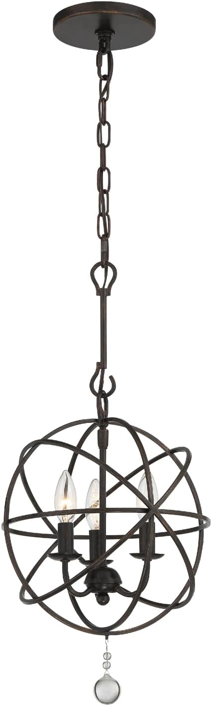 Crystorama Lighting - Three Light Mini Chandelier - Mini Chandelier - Solaris -