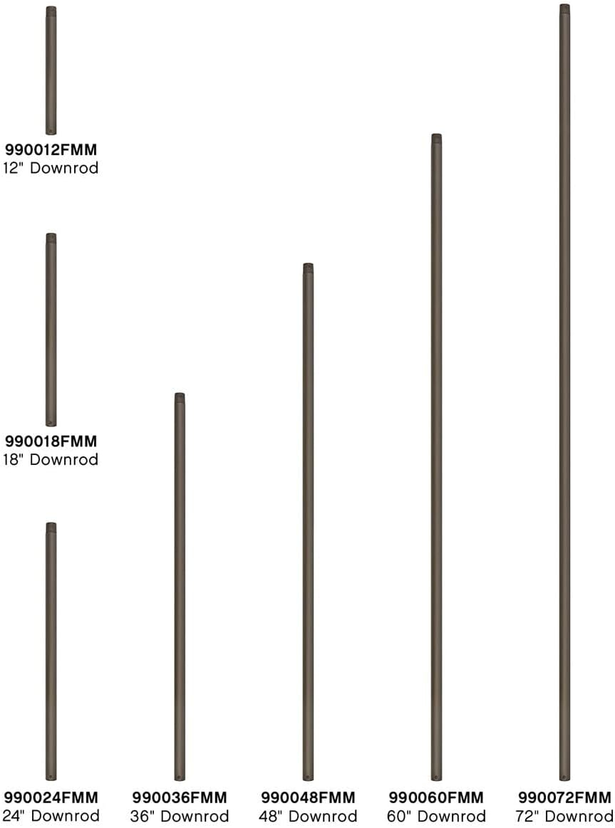 12-inch Metallic Matte Bronze Steel Ceiling Fan Downrod