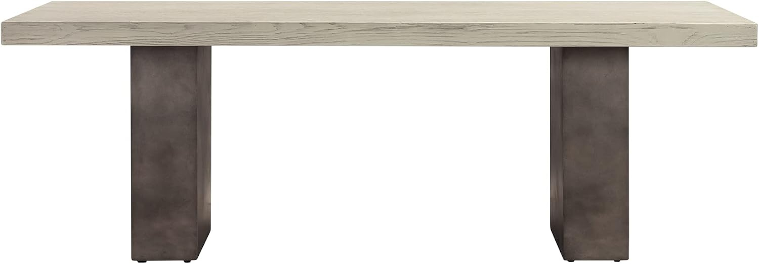 Abbey Concrete and Grey Oak Wood Coffee Table