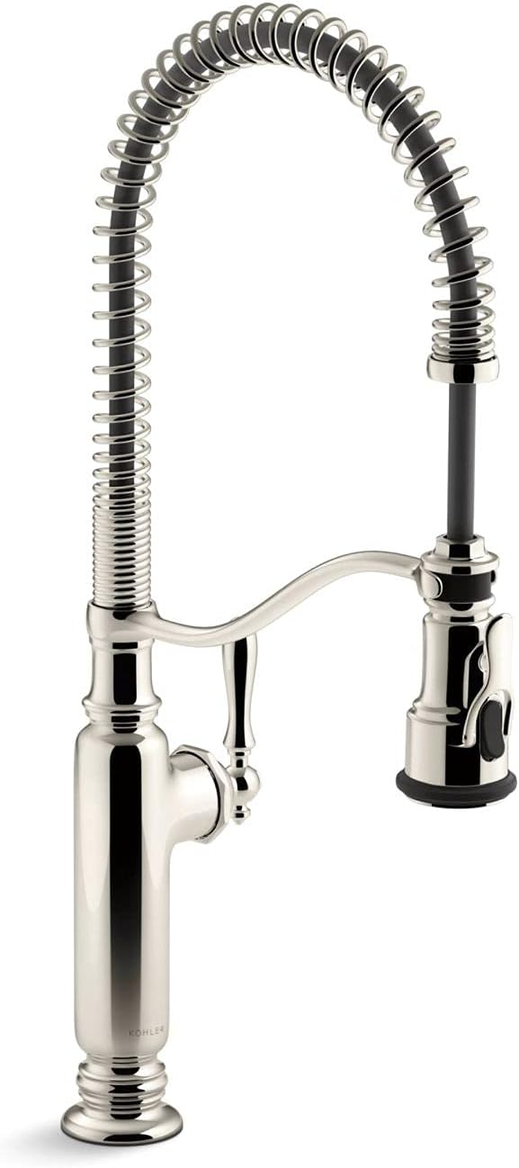 Kohler Tournant® Single Handle Semi-Professional Pre-Rinse Kitchen Faucet with Three-Function Pull Down Sprayer