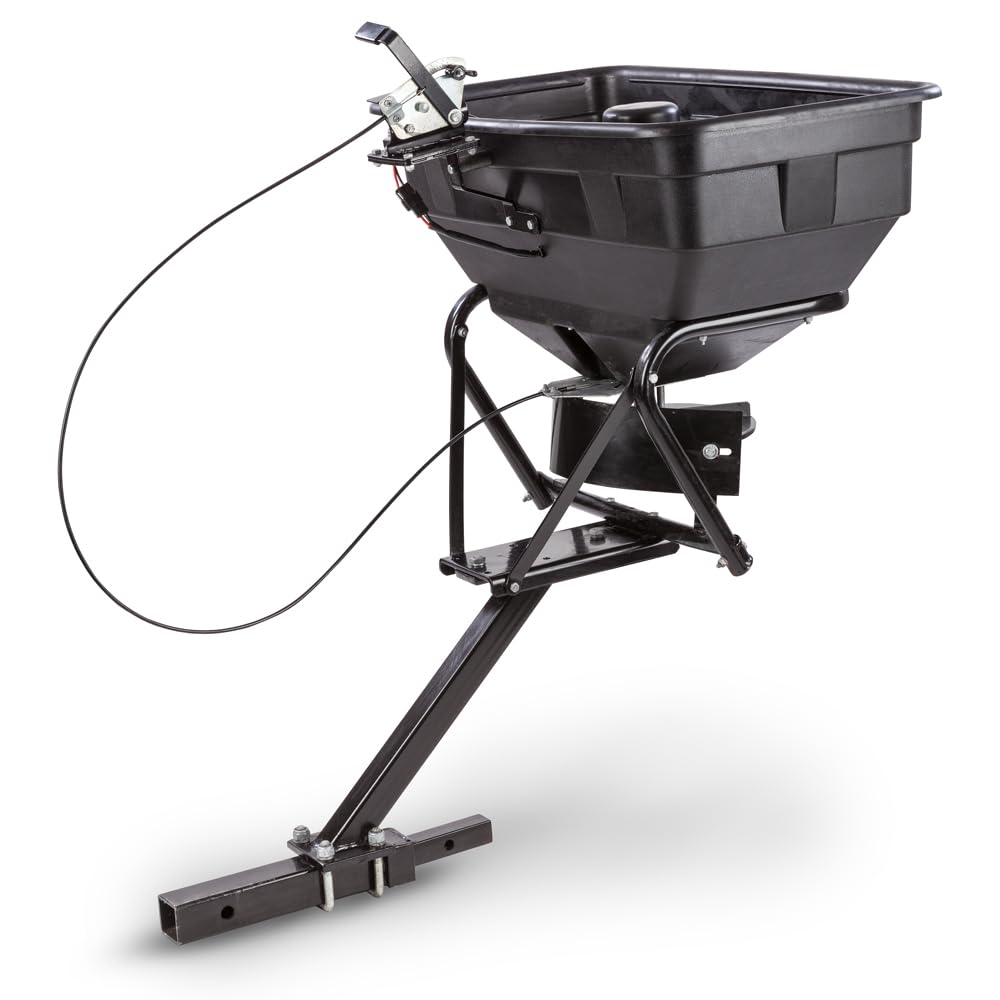 Field Tuff ATV Hitch Mount Receiver 125lb Grass Seed Fertilizer Spreader