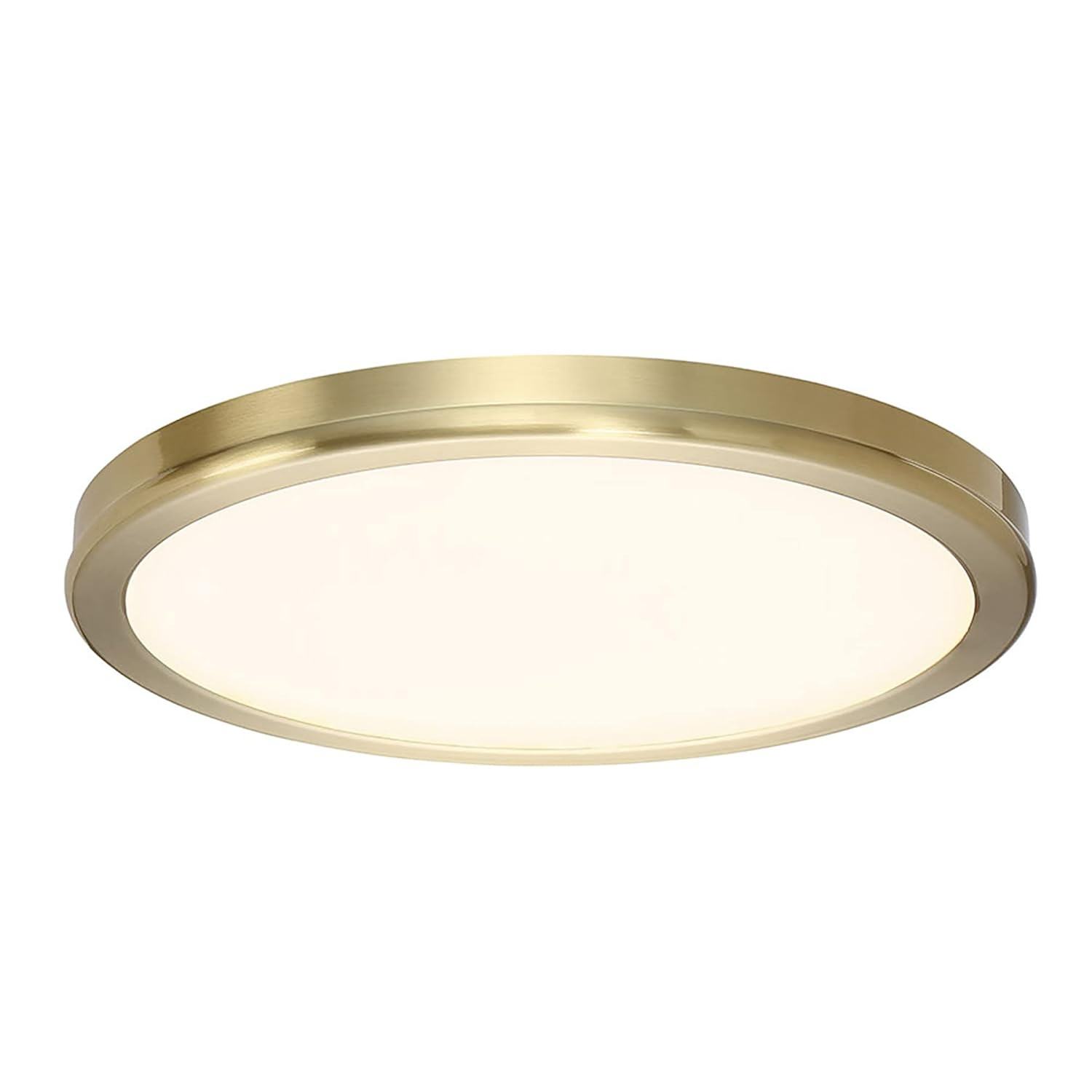 Stanwyck Brushed Brass Slim LED Flush Mount, 10.25"