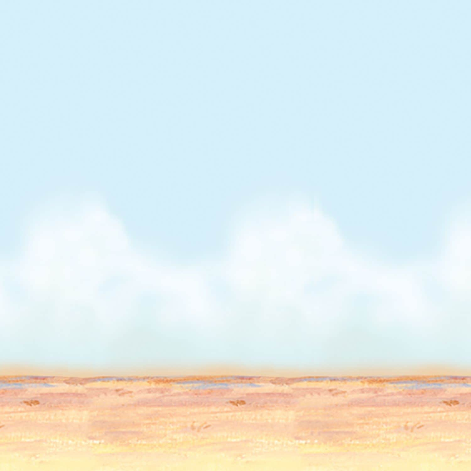 Beistle Printed Plastic Desert Sky & Sand Photography Backdrop for Western Theme Birthday Party Photo Booth Background, 4' x 30', Blue/Tan/White