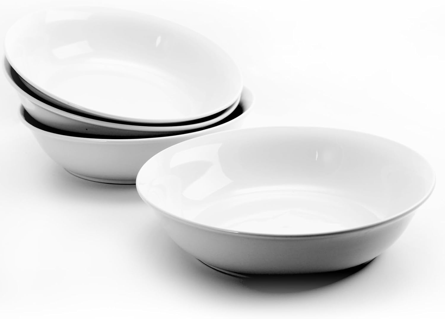 Gibson Home 8.75 Inch White Ceramic Pasta Bowls, Set of 2