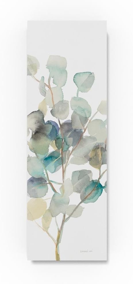 Trademark Fine Art - 8"x24" Danhui Nai 'Eucalyptus III White Crop' Canvas Art