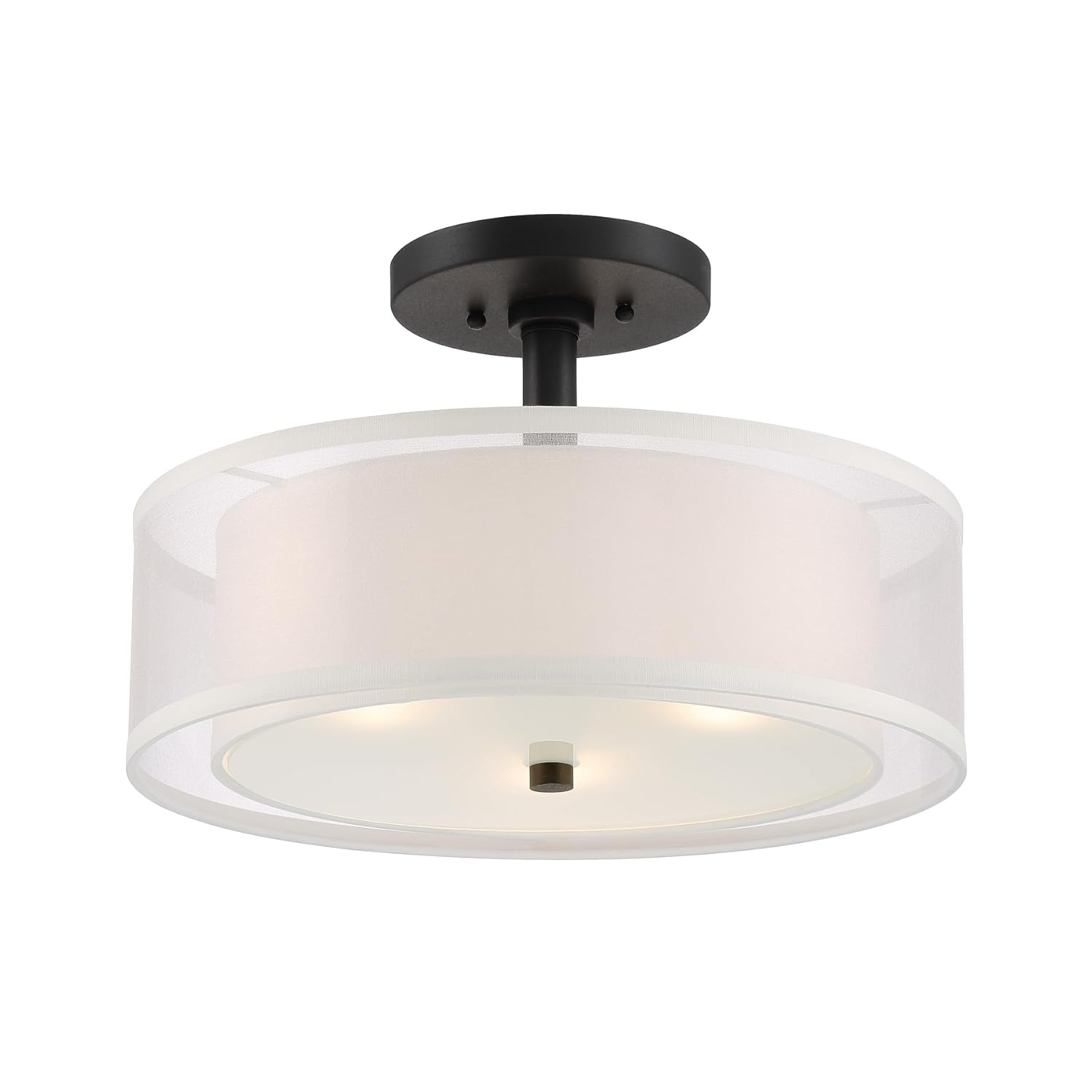 XylehR Semi Flush Mount Ceiling Light 4107-84, Parsons Studio Lighting Fixture, 3 Light,