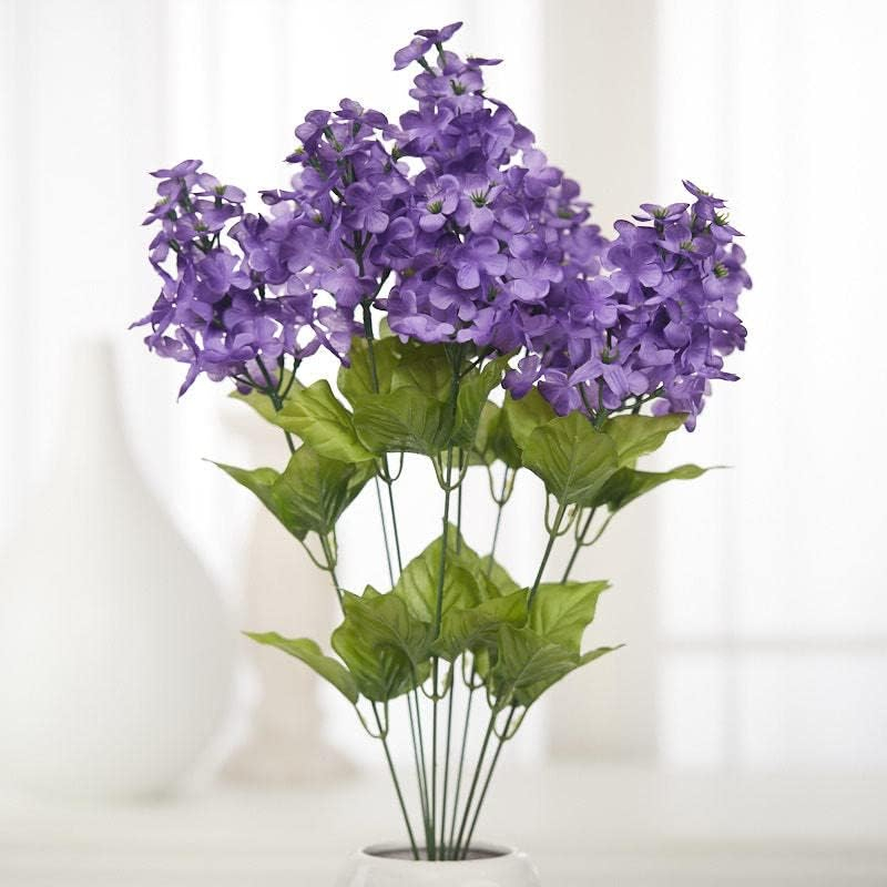 Silk Purple Lilac Bush - for Spring/Summer Decor & Flower Arrangements - Factory Direct Craft