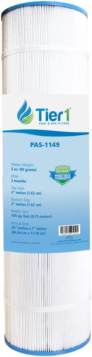 Tier1 Pool & Spa Filter Cartridge | Replacement for Pentair Clean & Clear Plus 420, 178584, Unicel C-7471, FC-1977, Pleatco PCC105 and More | 105 sq ft Pleated Fabric Filter Media