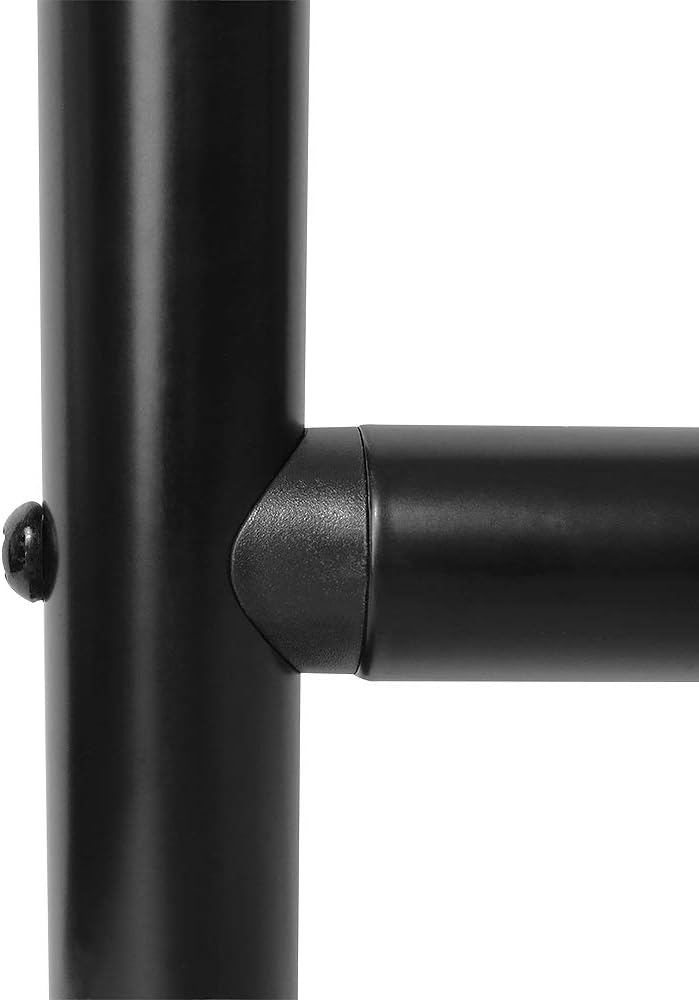Rustproof 60 in. Large Size by 25 in. Aluminum D-Shape Shower Rod in Black