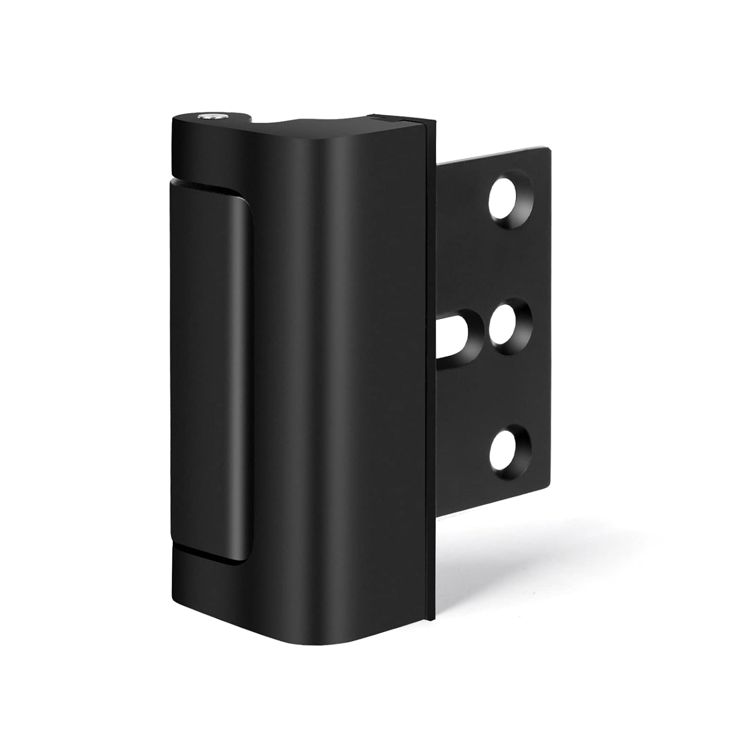 childproof Lock, Includes 8 Screws for Installing a 3” Steel Stop Rated to Withstand 800lbs on Inward Opening entrances, Reinforce Door Security, Black
