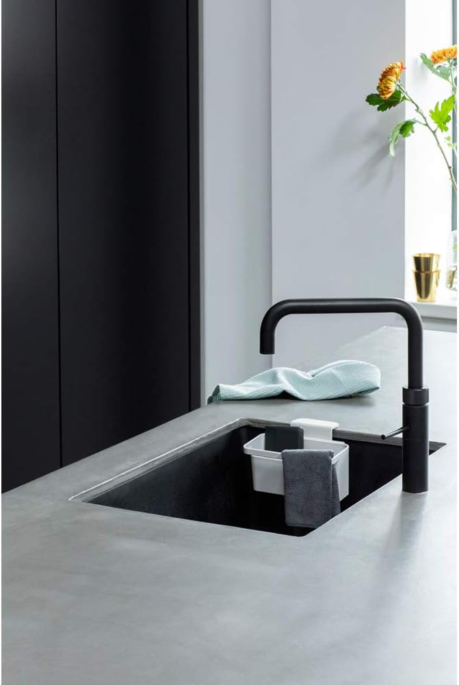 Sinkside In-Sink (Light Gray) Plastic Organizer (with Suction Cups)