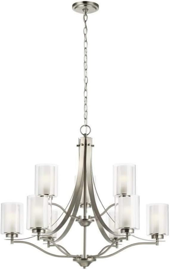 Elmwood Park Brushed Nickel 9-Light Empire Chandelier