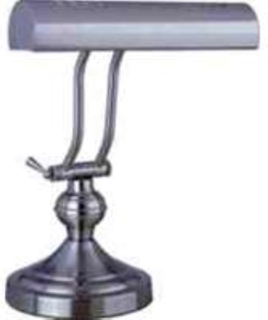 Adjustable Satin Nickel Metal Desk Lamp with 12" Height