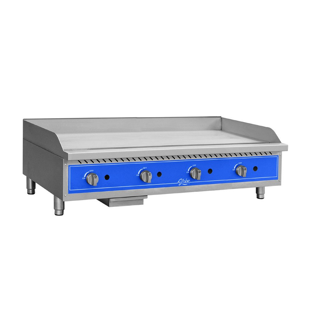 48" Stainless Steel Manual Gas Griddle for Commercial Use