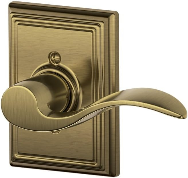 Accent Lever with Addison Trim Non-Turning Lock