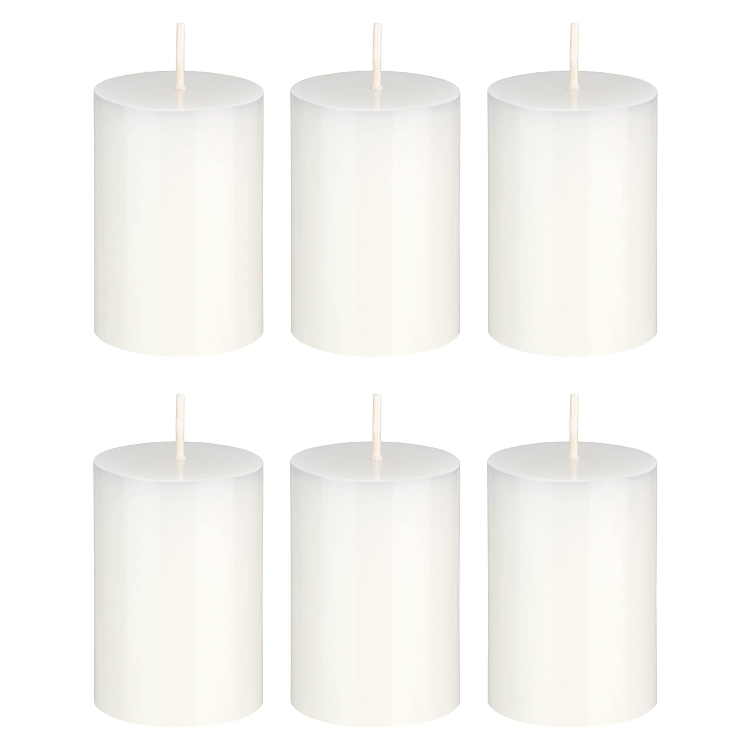 Mega 2" x 3"Unscented Round Pillar Candle, White