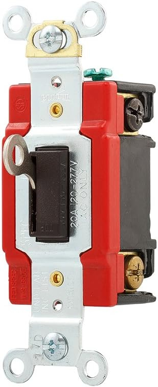 Industrial Grade Red and Black Locking Toggle Switch