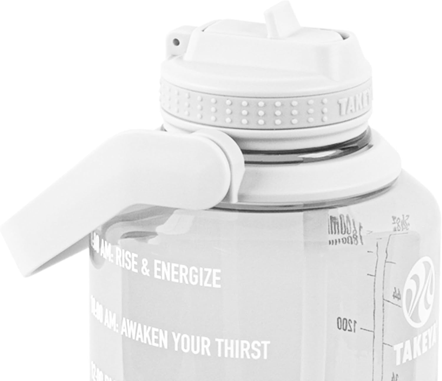 Takeya 885395541426 Tritan Bottle, Straw Lid and Extra Large Carry Handle Cloud White 64oz