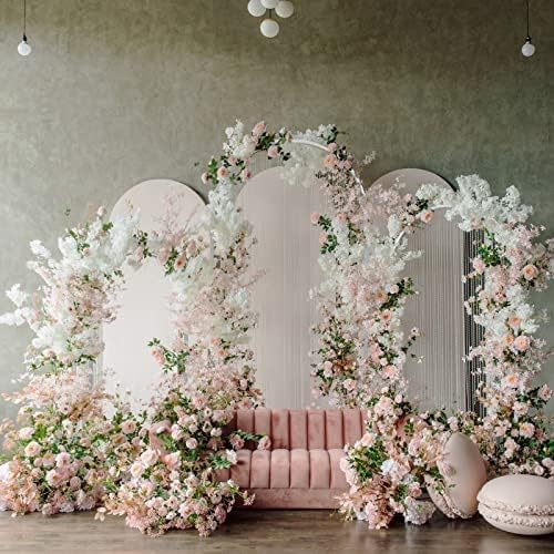 White Powder Coated Metal Wedding Arch Backdrop Stand