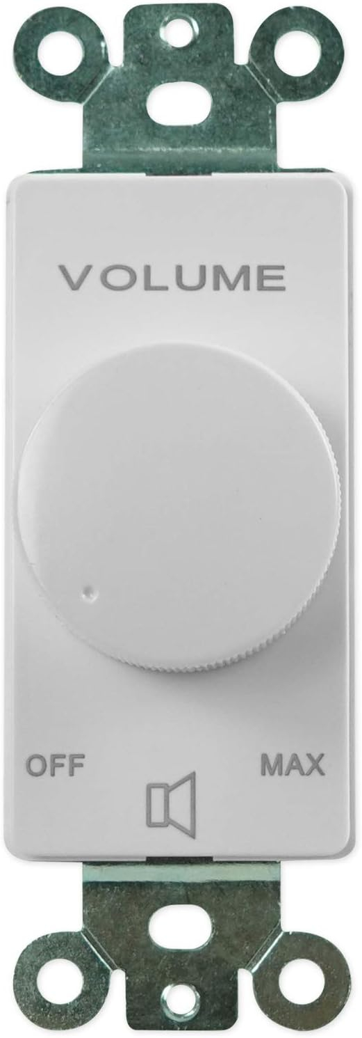 Rockville VOL7035 White 35w 70v Wall Volume Control Zone Controller Box 1-Gang