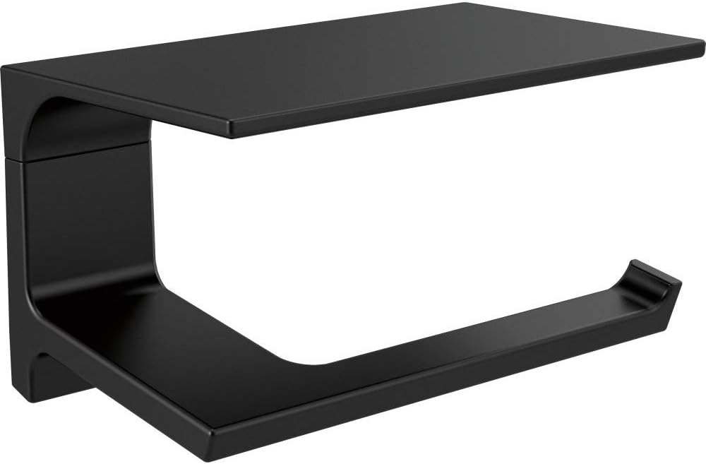 Delta Pivotal Tissue Holder with Shelf, Matte Black