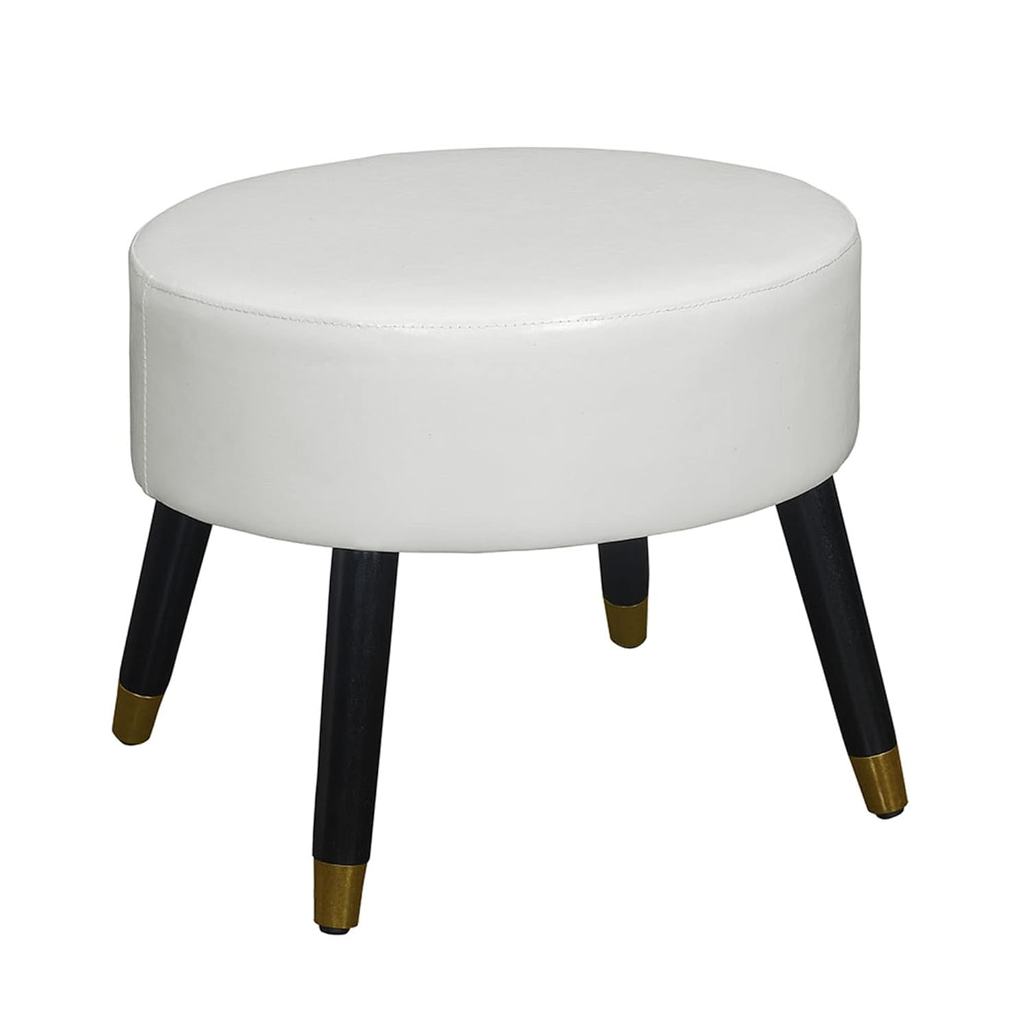 Convenience Concepts Designs4Comfort Mid Century Ottoman Stool, Tan Linen