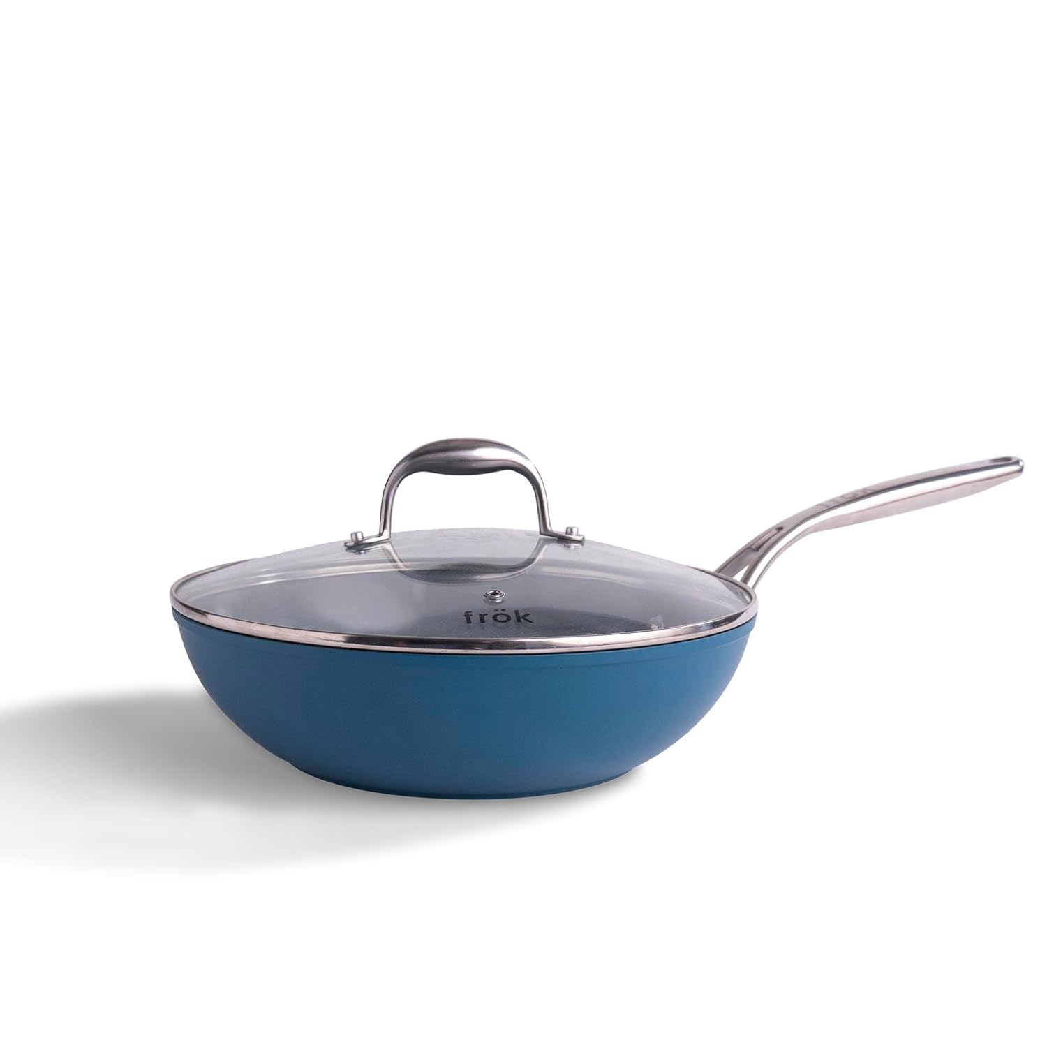 frök Frök Non-Stick Fry Pan Meets Wok With Lid, 11-Inch, Black & Silver