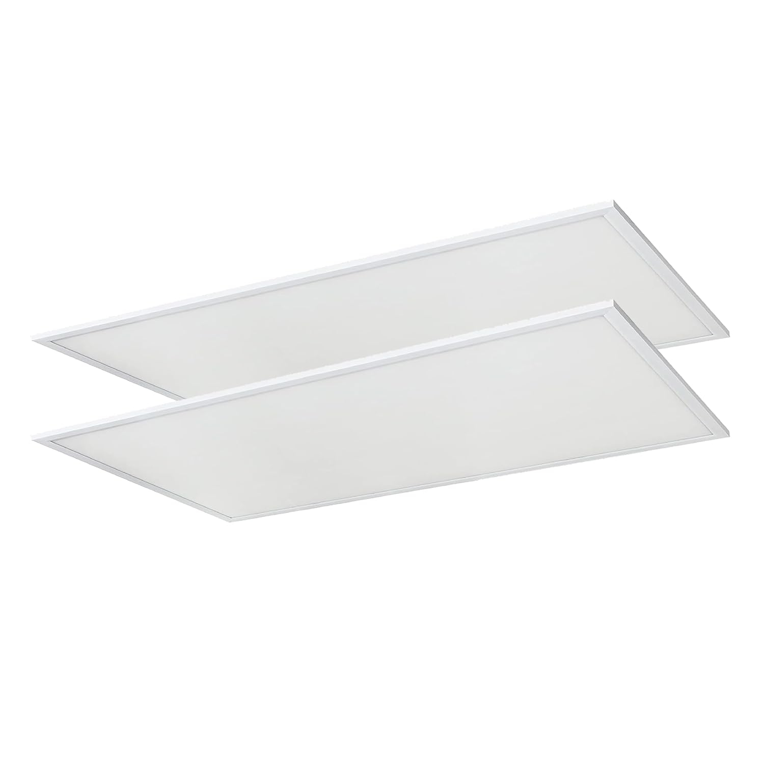 2Pk Sunlite 85380-SU 60w 2X4 LED Flat Panel Fixture White Warm White 3000K