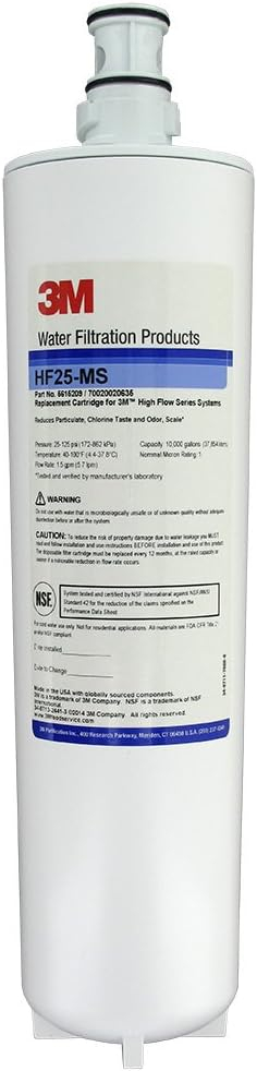 3M Cuno Replacement Cartridge for Brew125-Ms Water Filtration System, 56152-09 5615209 Model# HF25MS