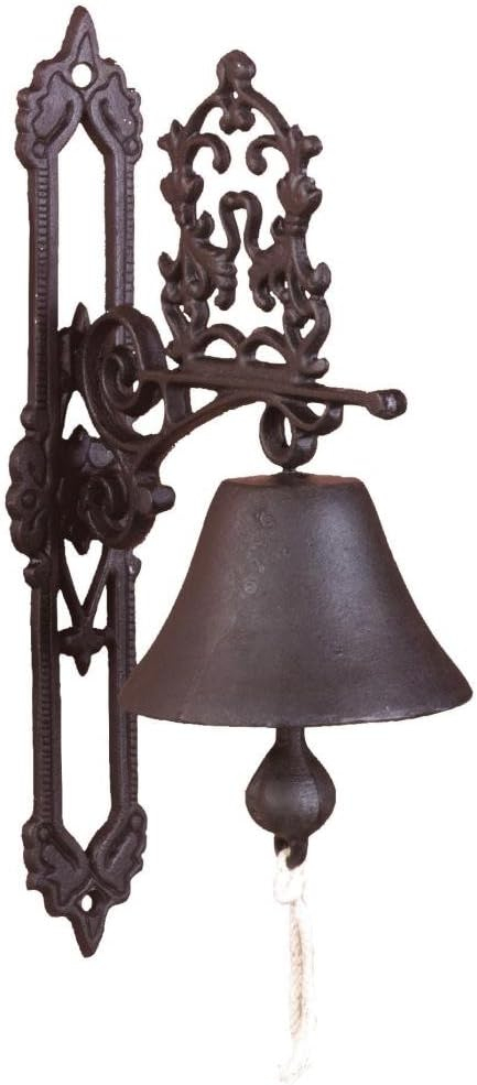 Esschert Design Classic Style Antique Cast Iron Doorbell, Brown