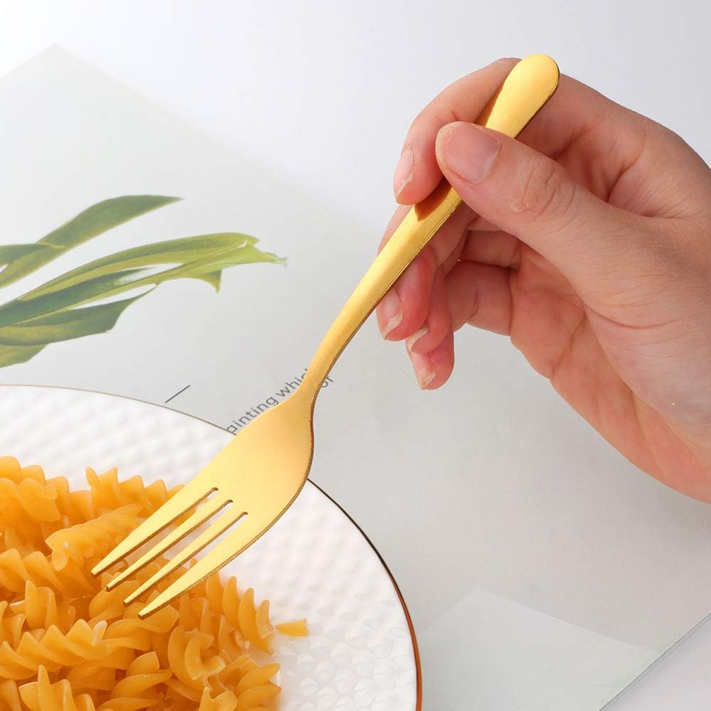 6.2-Inch Salad Forks Dessert Forks 12Pcs, BUY&USE Stainless Steel Cutlery Set