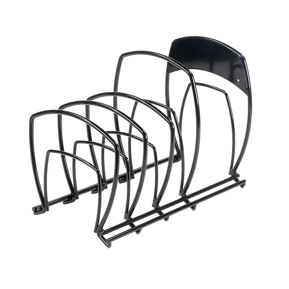 Lodge Steel 5 Tier Cookware Organizer, Kitchen Space Saver, 11 x 8 x 14in, Black