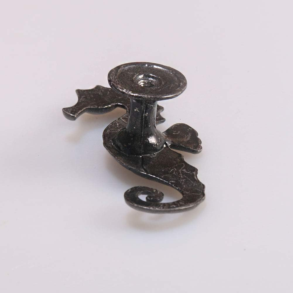 Seahorse Cabinet Knobs, 4Pcs Zinc Alloy, Silver, 2.63" L x 1.29" W x 0.90" H, Easy to Install, Durable