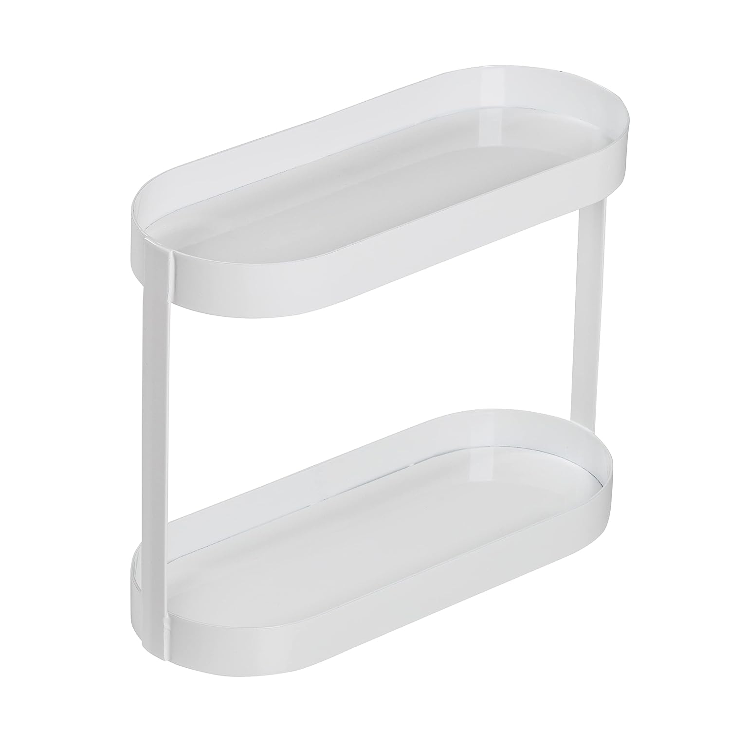 Honey-Can-Do Steel 2-Tier Bath or Cosmetics Organizer Storage Shelves, White