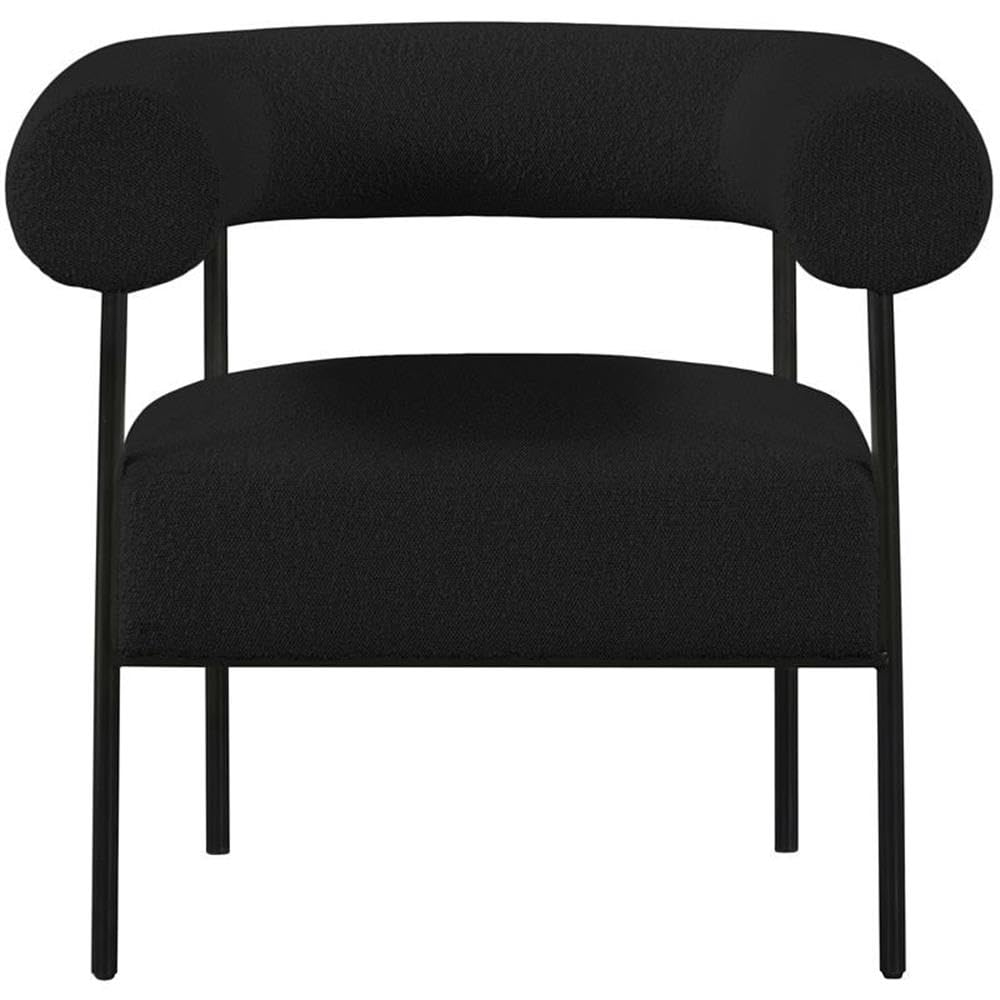 Meridian Furniture Blake Black Boucle Fabric Accent Chair