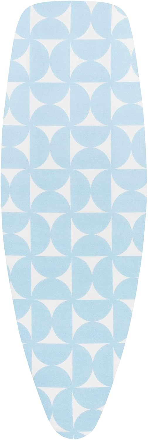Brabantia Size D (53 x 18 inches) Replacement Ironing Board Cover with Durable Foam Layer (Fresh Breeze) Easy-Fit, 100% Cotton