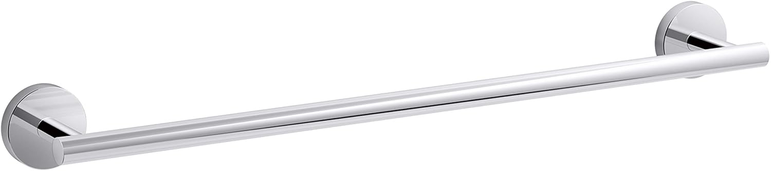 Elate Wall Mounted Round Towel Bar, Metal Wall-Mounted Towel Holder