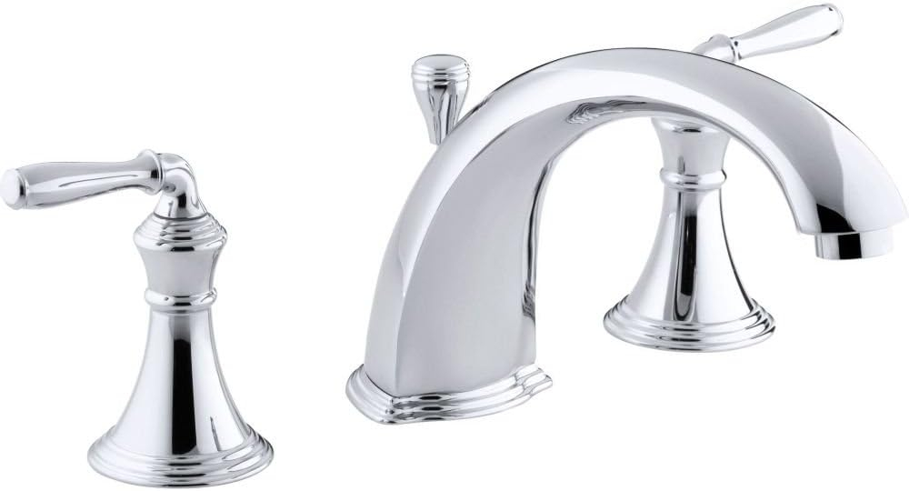 Devonshire® Deck-/Rim-Mount Bath Faucet Trim for High-Flow Valve with 8-15/16" Diverter Spoutut and Lever Handles, Valve Not Included