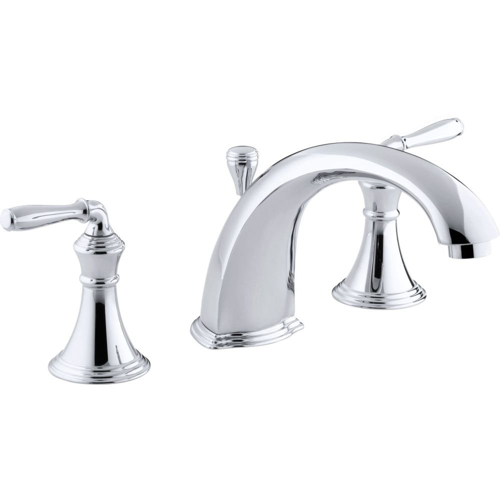 Devonshire® Deck-/Rim-Mount Bath Faucet Trim for High-Flow Valve with 8-15/16" Diverter Spoutut and Lever Handles, Valve Not Included